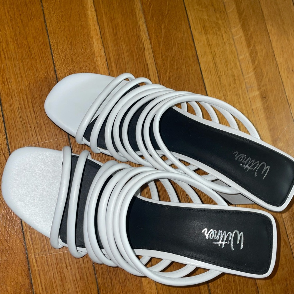 White Strappy Heels